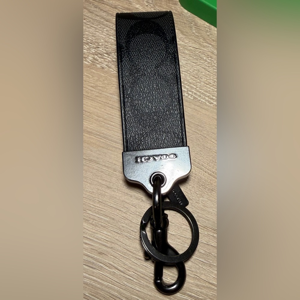 Black Coach Key Fob Lanyard